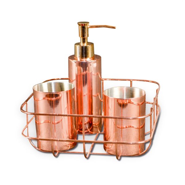 VASO BAÑO METAL COLOR CHAMPAGN E 6,4X9,8
