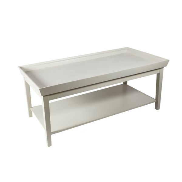 MESA AUXILIAR DE CENTRO RECTAGULAR BLANCA 122X60X50