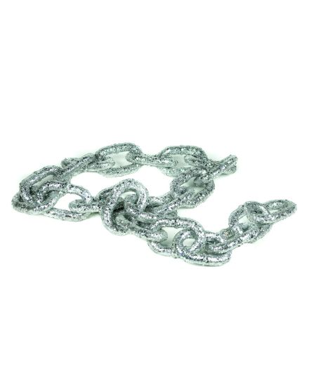 GUIRNALDA DE CADENA BRILLANTE PLATA  145CM 2