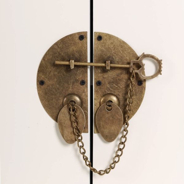 COMODA BAJA BLANCA 8 CAJONES 2 PUERTAS 130X24X50