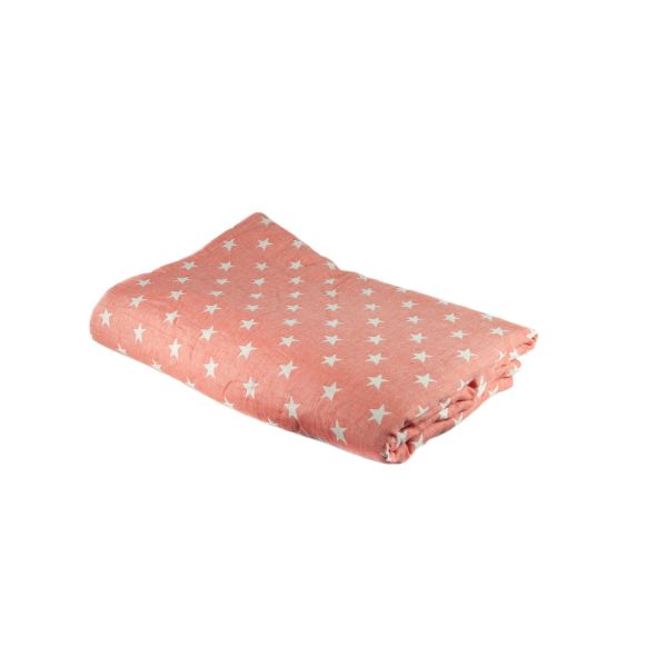 COLCHA CAMA 90 ESTRELLAS ROJO 