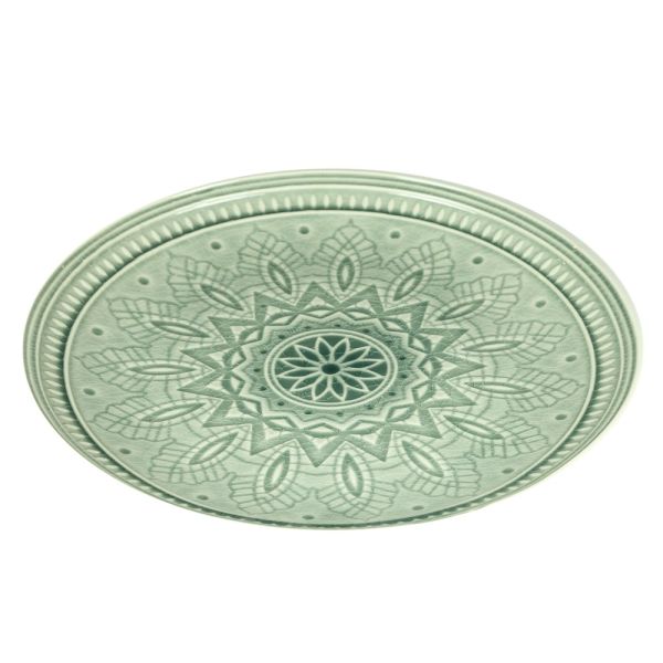 PLATO CERAMICA BOHO GRIS L 33X33X4