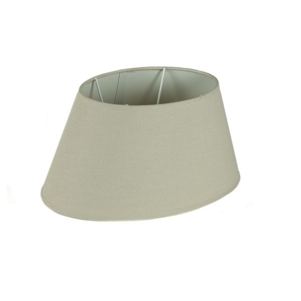 PANTALLA OVAL 30 CM LINO TOPO 30X19,5X16