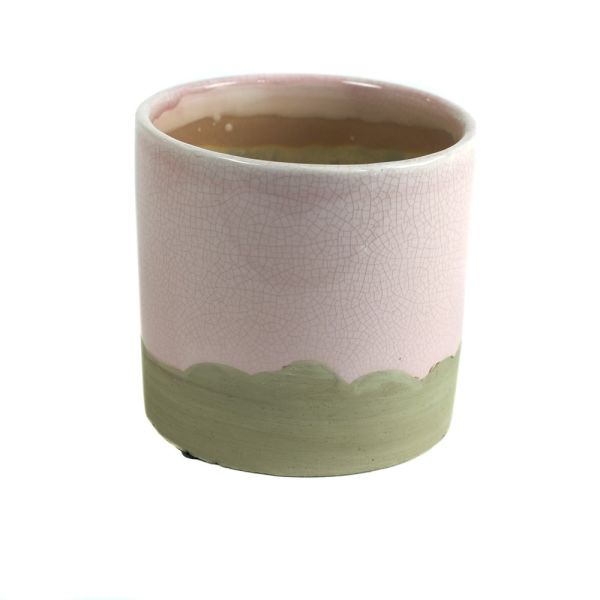 MACETA TRANSICION CERAMICA ROS 14X14X13