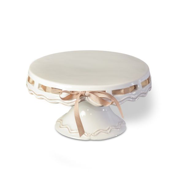 CUENCO REDONDO CERAMICA BLANCA CINTA ROSA 20X11