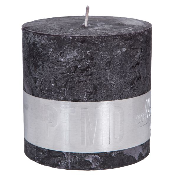 RUSTIC CHARCOAL BLACK BLOCK CANDLE