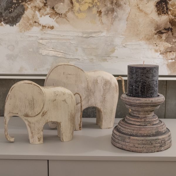 RUSTIC CHARCOAL BLACK BLOCK CANDLE