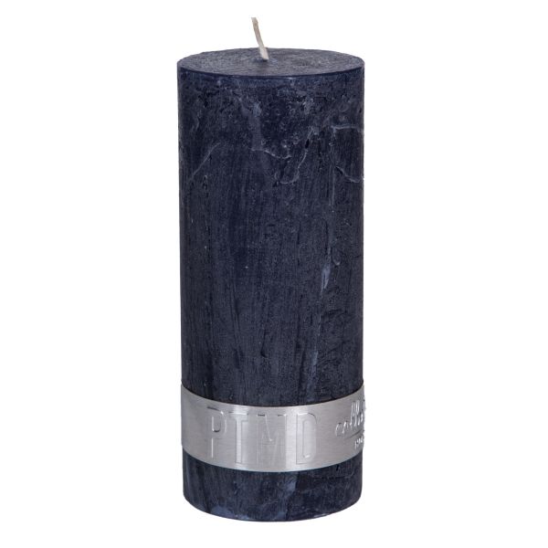 RUSTIC NIGHT BLUE PILLAR CANDLE